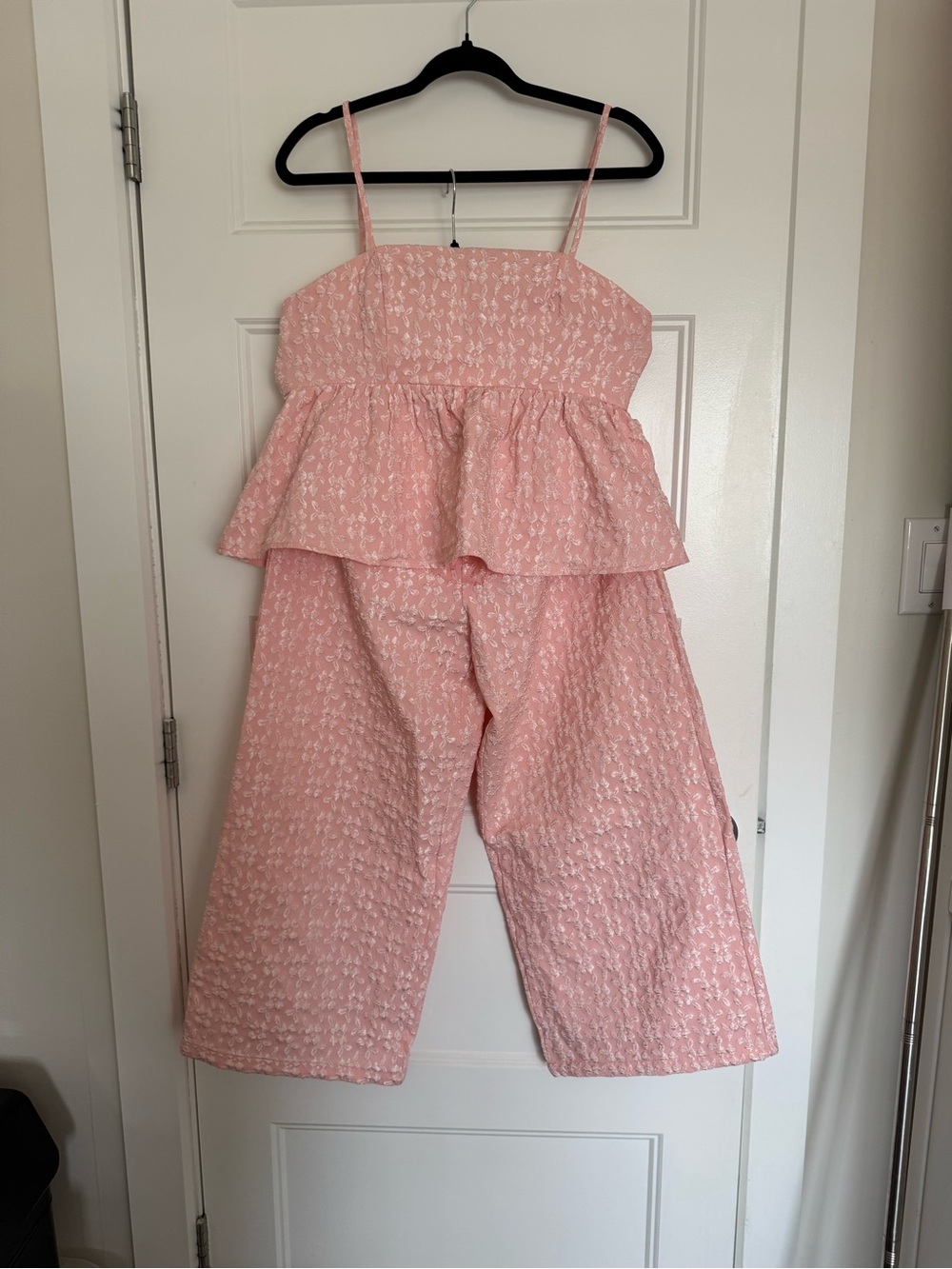 Pink tank top and pant set